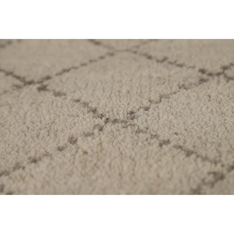 Trellis Moroccan Runner Rug Handmade Oriental Wool Carpet - 2'7" x 7'9"