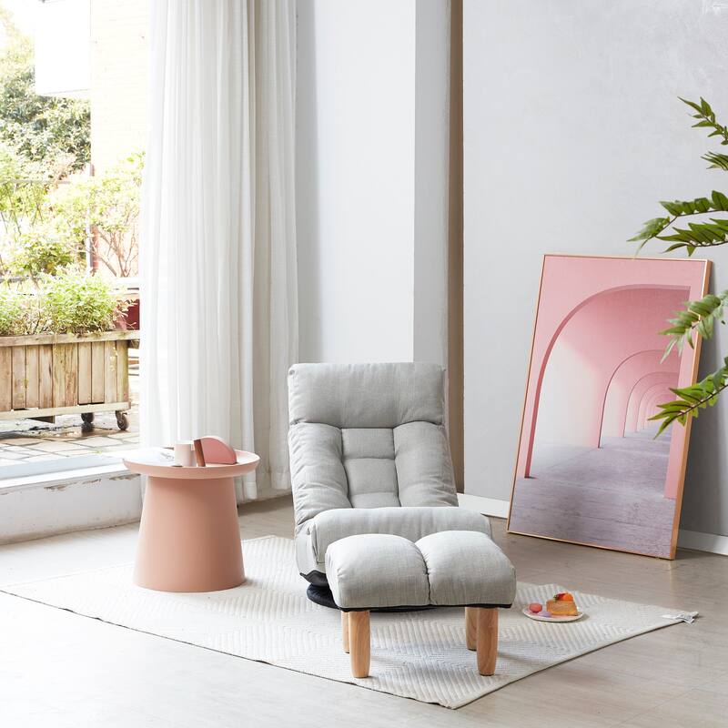 Reclining Chair Leisure Sofa Adjustable Chair - Grey