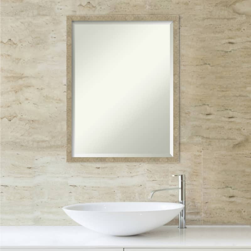Beveled Bathroom Wall Mirror - Jet Frame