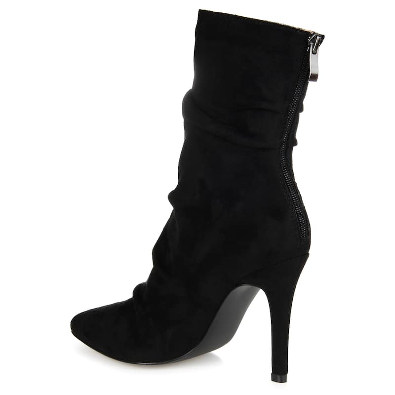 Journee Collection Women's Markie Back Heel Zip Stiletto Booties