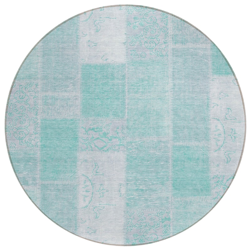 HomeRoots Patchwork Traditional Rectangle Outdoor Rug