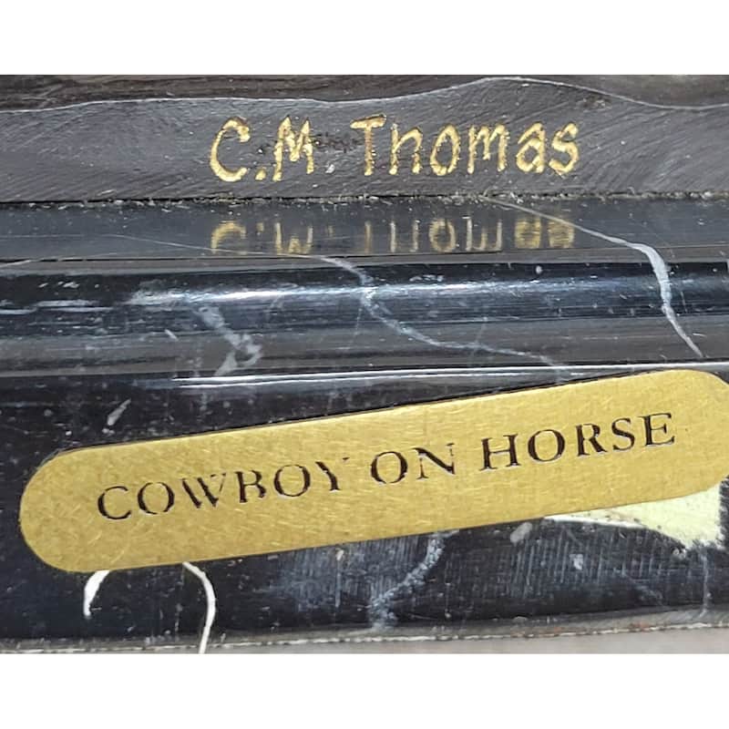 Will Rogers Cowboy On Horse Western Bronze Statue Sculpture Frederic Remington 9 Inches X 8 Inches