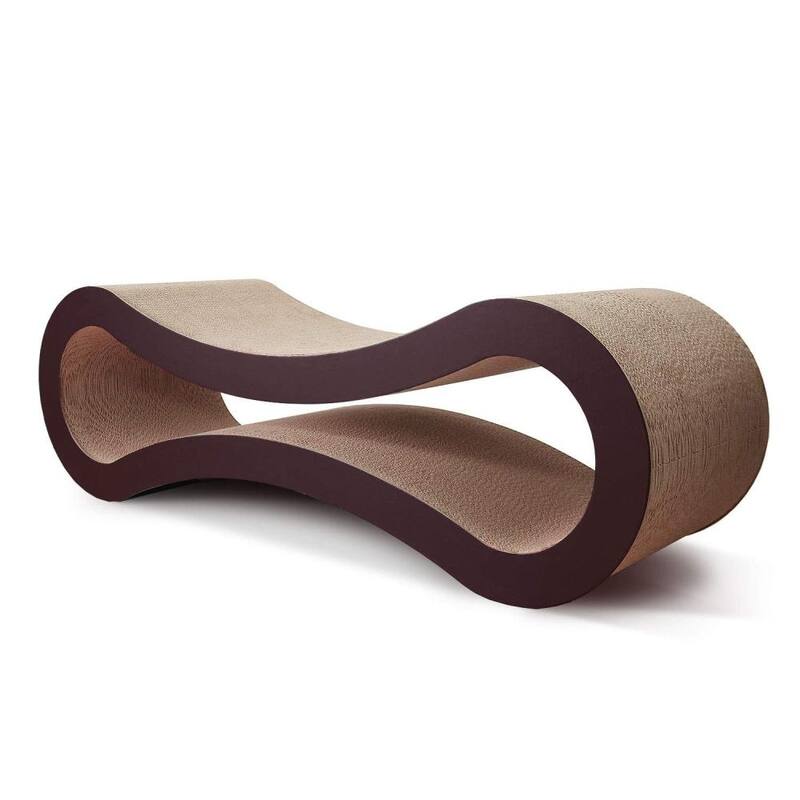 Curved Cat Scratcher Cat Cardboard Furniture Protector Infinity Shape
