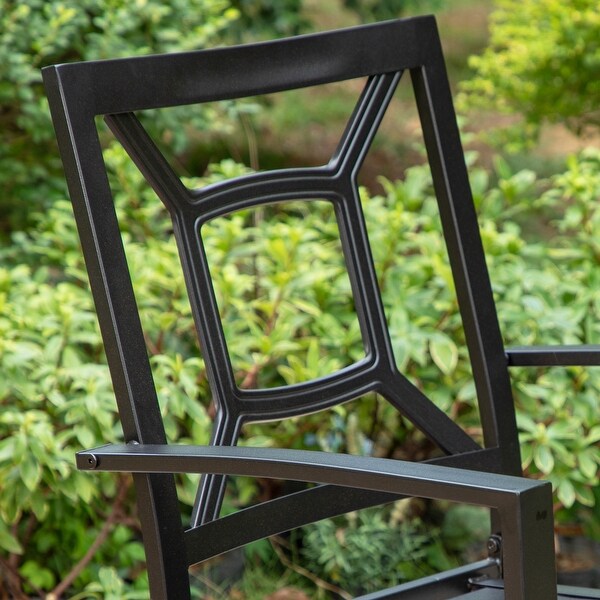 black steel garden chairs
