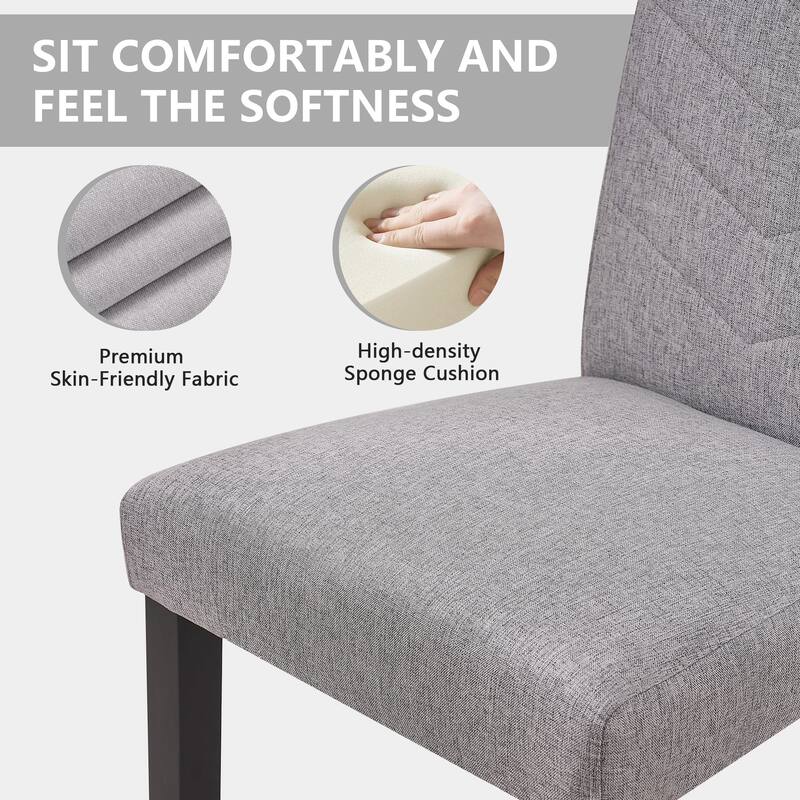 VECELO Upholstered Dining Chairs Set of 2/4/6 Parson Classic Upholstered Dining Chair Modern Parson Chairs