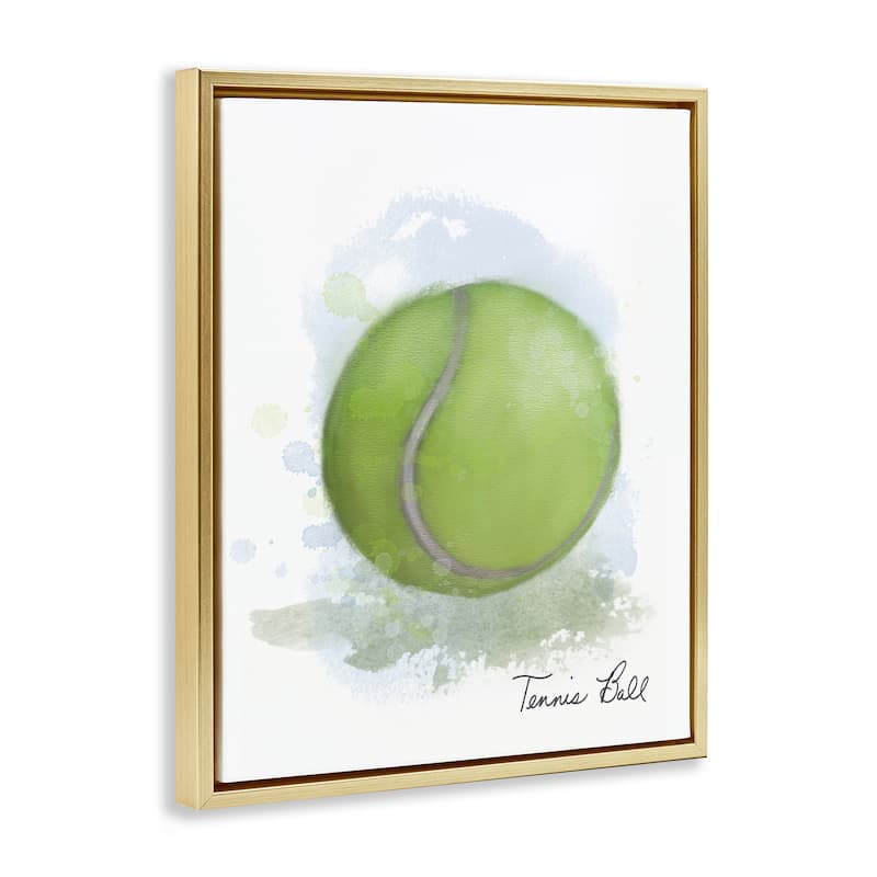 Stupell Soft Pastel Tennis Ball Framed Floater Canvas Wall Art Design By Matthew Piotrowicz