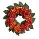 20" Autumn Hydrangea Artificial Wreath