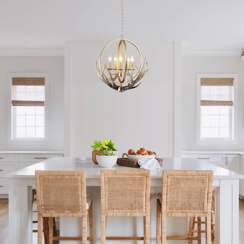 5-Light Modern Foyer Pendant Kitchen Island Hanging Chandelier Lighting for Dining Room