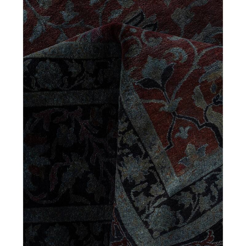 Overdyed One-of-a-Kind Hand-Knotted Area Rug - Gray - 12' 0" x 18' 0"