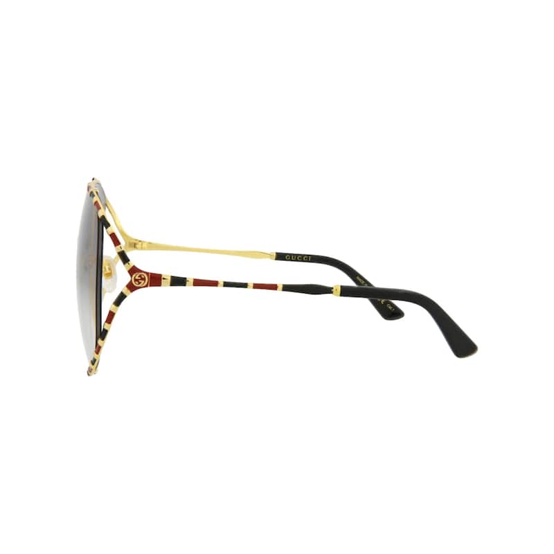 Gucci Round-Frame Metal Sunglasses