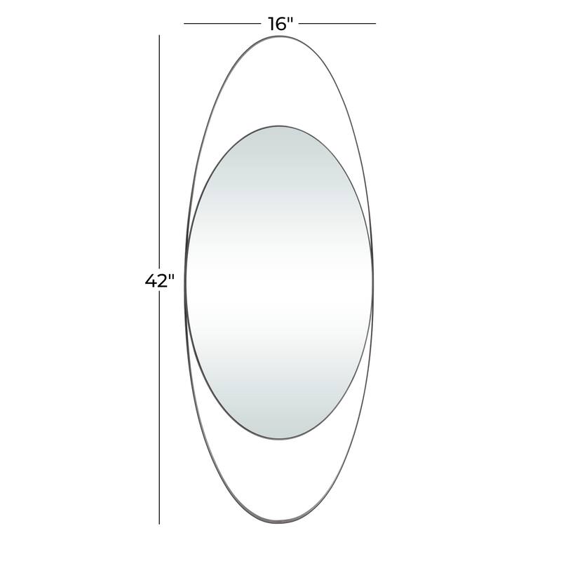 CosmoLiving by Cosmopolitan Metal Oval Wall Mirror - Black or Gold