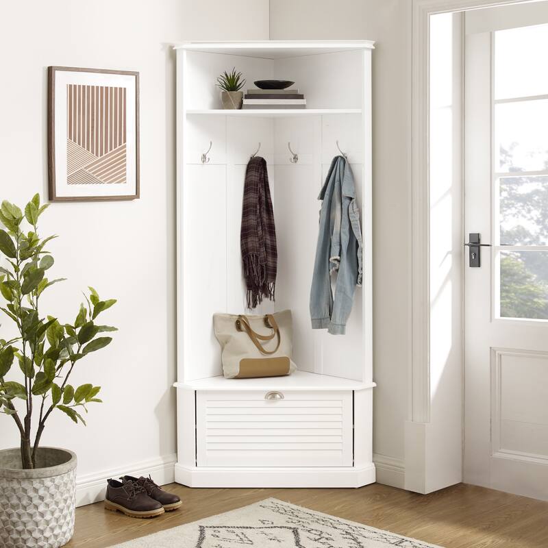 Ellison Corner Hall Tree 23.63" 33.13" x 74" Bed Bath & Beyond