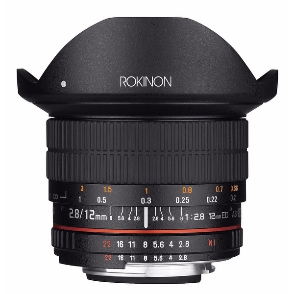 Rokinon 12mm f/2.8 ED AS IF NCS UMC Fisheye Lens for Canon EF Mount - Black