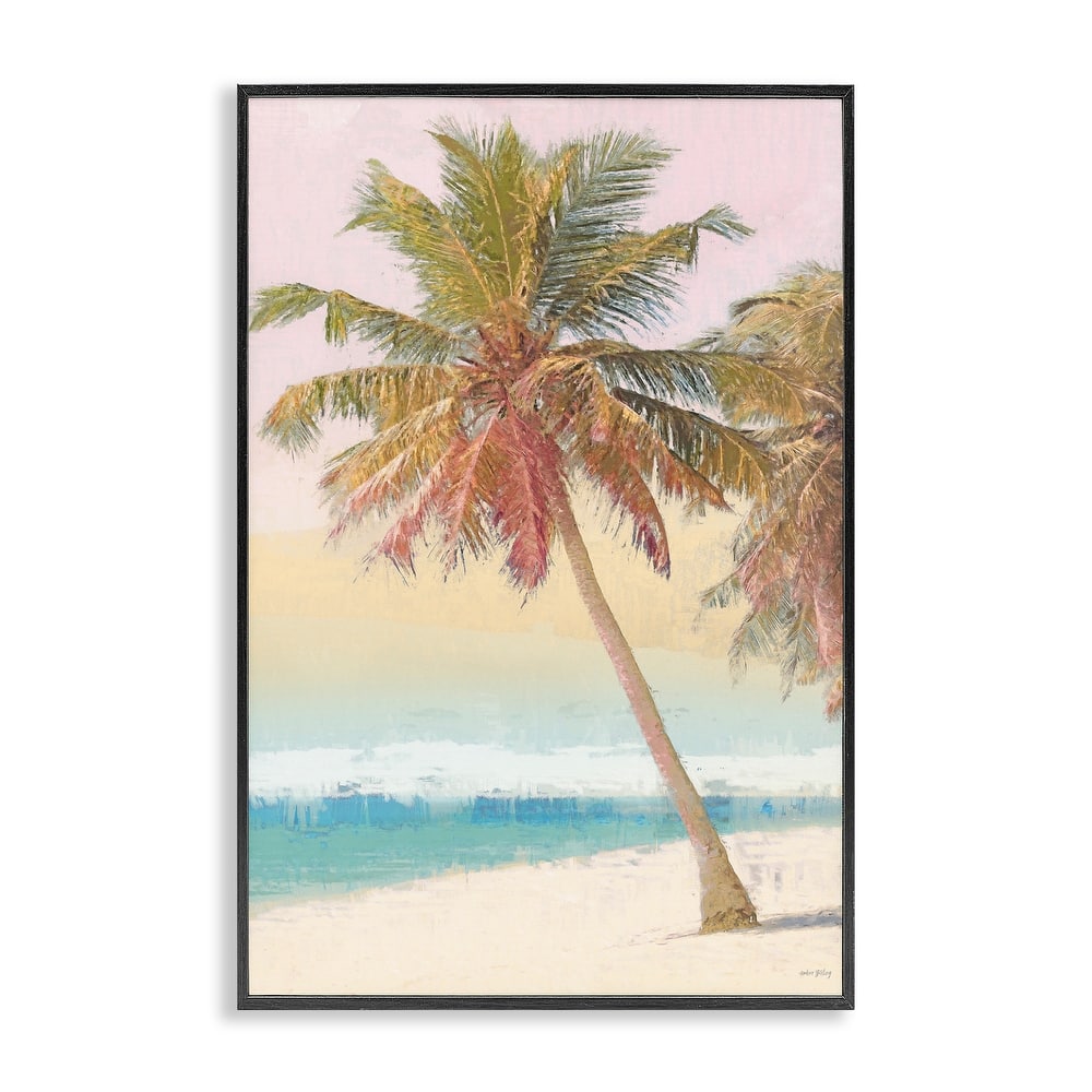Stupell Pastel Gradient Beach Scene Framed Giclee Art Design By Amber Sterling