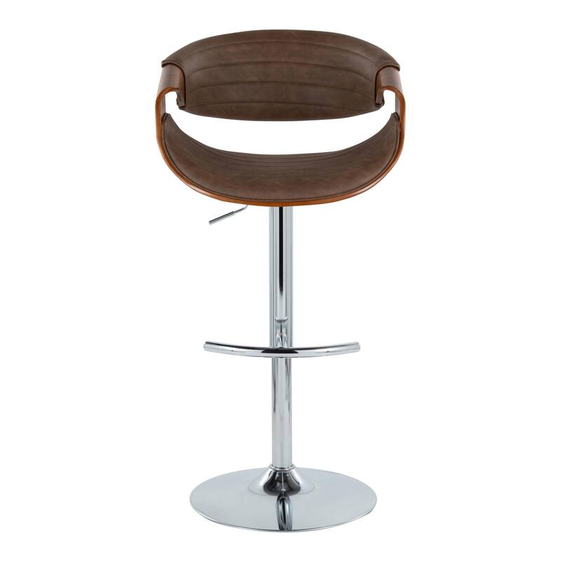 Carson Carrington Kanteborg Adjustable Bar Stool with Rounded T Footrest (Set of 2)