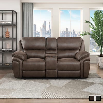 Regina Microfiber Manual Double Reclining Loveseat