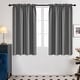 preview thumbnail 38 of 85, Deconovo Solid Rod Pocket Curtain Panel Pair, Set of 4 Panels 42x45 Inch - Light Grey