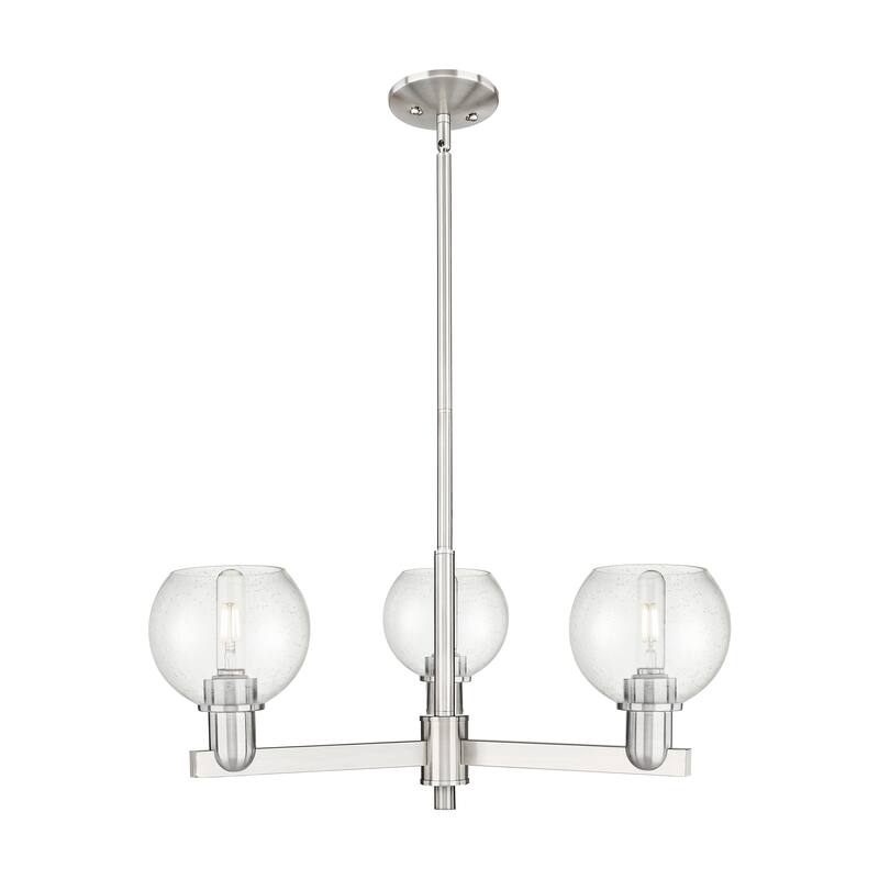 Innovations Lighting Endless Possibilities Arcadia - Athens - 3 Light 28" Stem Hung Chandelier - Satin Nickel/Seedy