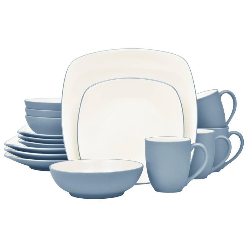 Noritake Colorwave 16-Piece Square Set, Service For 4 - Ice