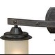 preview thumbnail 7 of 6, Halifax 3-Light 22.5 in. W Black Walnut Rustic Bathroom Vanity Lighting Fixture, Creme Glass Shade, Dimmable, LED Compatible