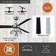 preview thumbnail 4 of 5, Cyrus Urban Loft 42 inch Chrome LED Ceiling Fan with Light - 42-in W x 17-in H x 42-in D