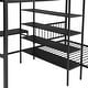 preview thumbnail 15 of 34, Luxury Full Over Twin Metal Bunk Bed with Built-in Desk, Shelves and Ladder, Large Storage Space, Sturdy and Durable