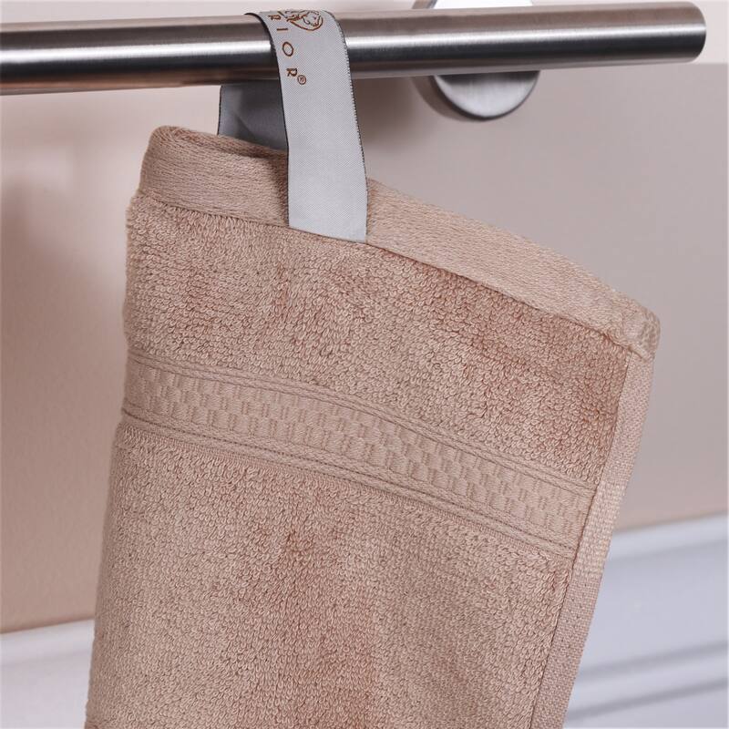 Superior 8 Piece Bath Towel Set, Rayon From Bamboo and Cotton