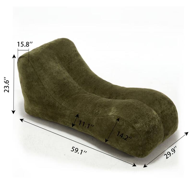Large Creative Adult Lounge Chair, Plush Bean Bag Sofa with Sponge Fill