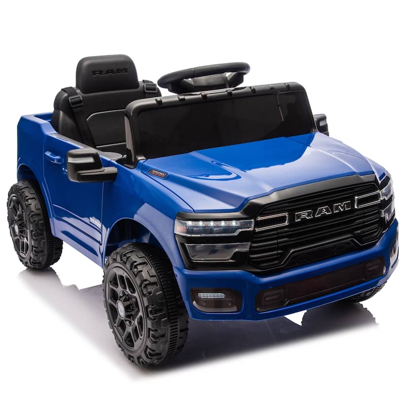 Licensed Dodge RAM 3500 12V Kids Ride On Truck, W/ Remote Control, 2WD & Rear Shock Suspension, LED Headlights