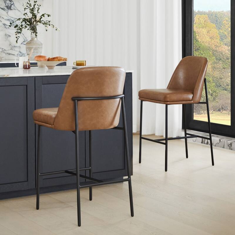Evelyn Modern 27 inch Counter Height Bar Stool Set of 2