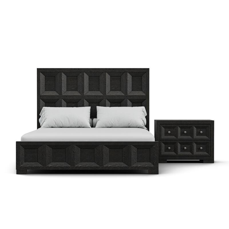 Furniture of America Durem Modern Classic 2-Piece Wood Panel Bedroom Set