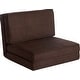 preview thumbnail 13 of 14, Urban Shop Ultra Suede Convertible Flip Chair Brown