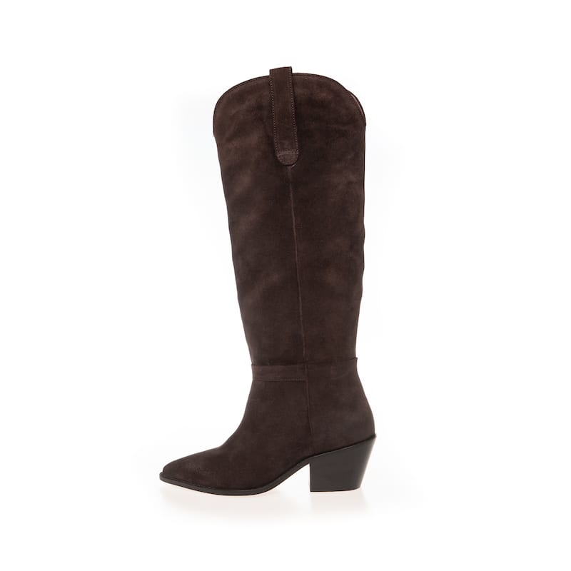 Copenhagen Knee-High Suede Western Boot