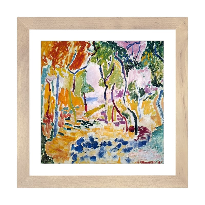 iCanvas "Landscape near Collioure (Study for Le Bonheur de Vivre), 1905" by Henri Matisse - Natural - 16x16x1