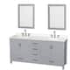 Option Gray / White Quartz Top / Brushed Chrome Hardware