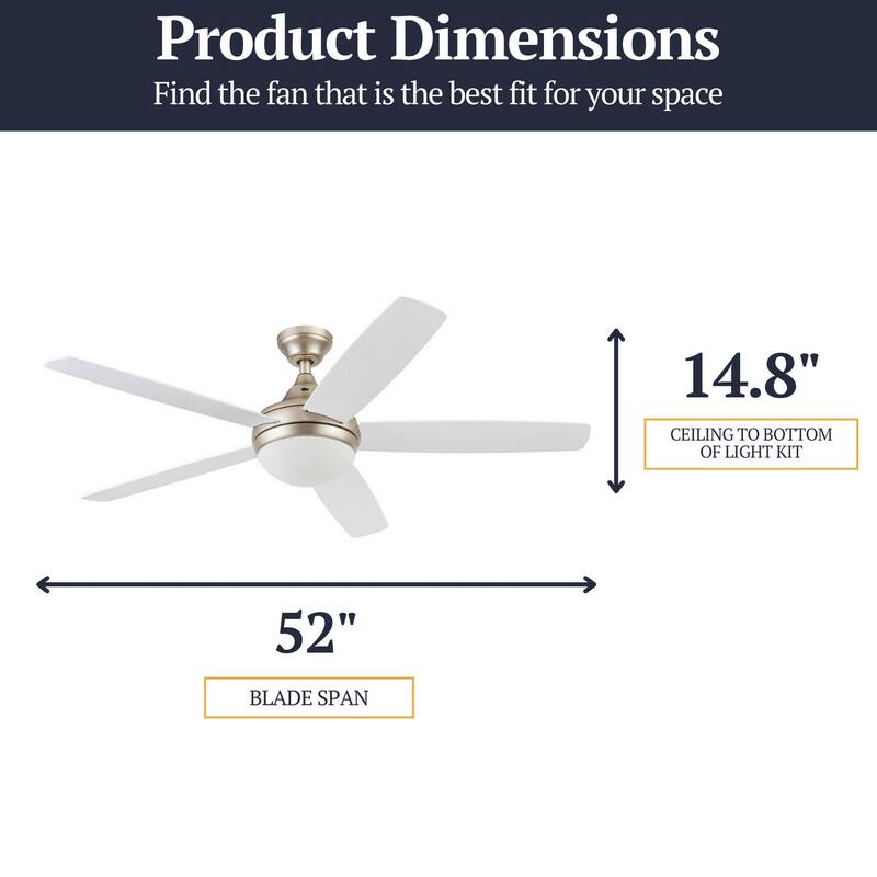52" Prominence Home Ashby Contemporary Indoor LED Ceiling Fan with Light and Remote Control