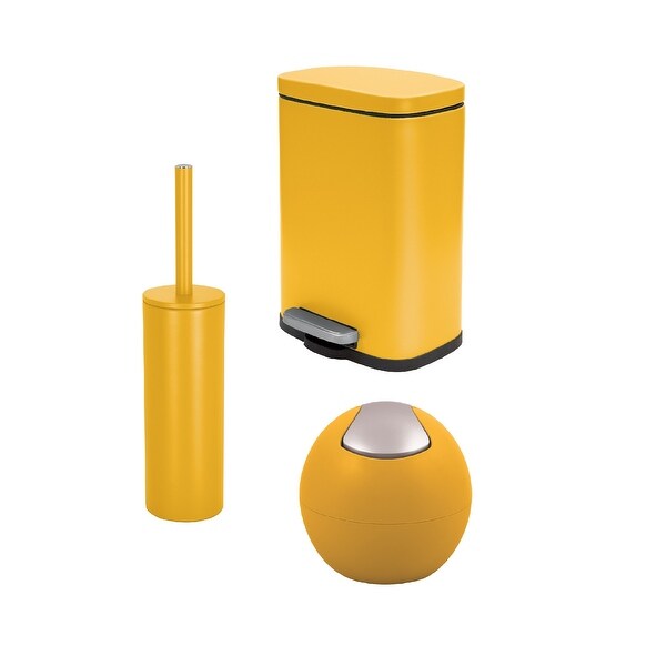 Yellow toilet brush holder hot sale