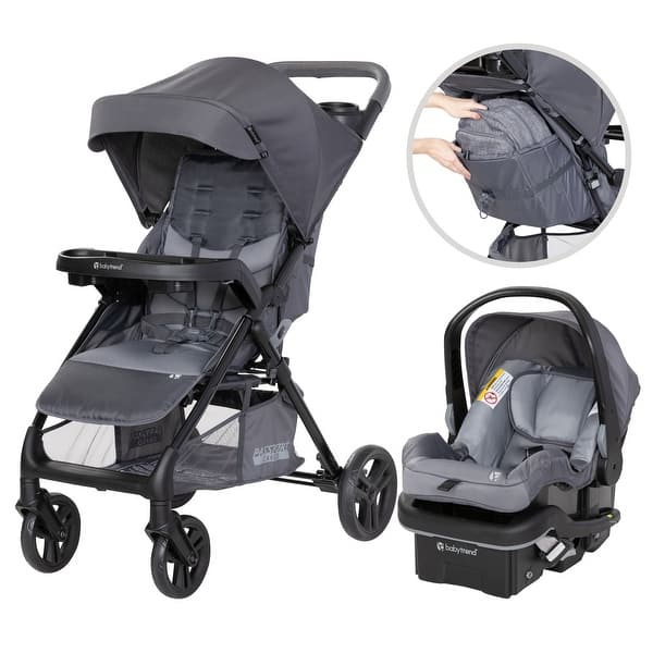 slide 2 of 20, Baby Trend Passport Cargo Travel System Grey Bamboo