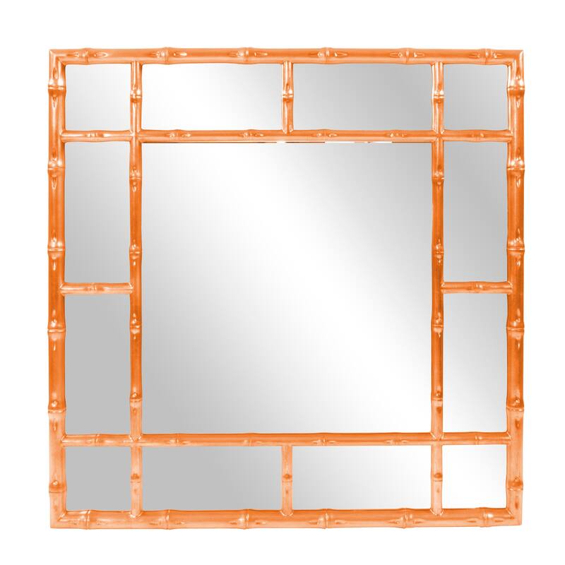 Allan Andrews Square Bamboo Framed Wall Mirror - 40" x 40"
