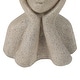 preview thumbnail 9 of 8, Speckled Beige MgO Happy Bust Head Indoor/Outdoor Statue Planter