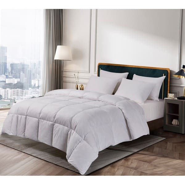 Hotel Grand All Season White Goose Down And Feather Comforter On Sale Overstock 20981205