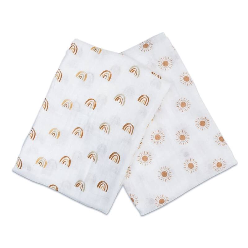 lulujo 2 PK Muslin Swaddling Blankets