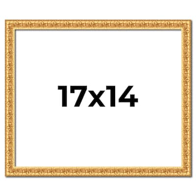 17x14 Frame Gold Real Wood Picture Frame Width 1 inches | Interior