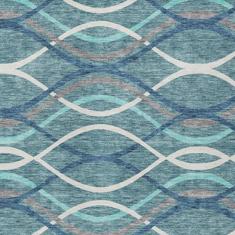 HomeRoots Abstract Transitional Rectangle Outdoor Rug
