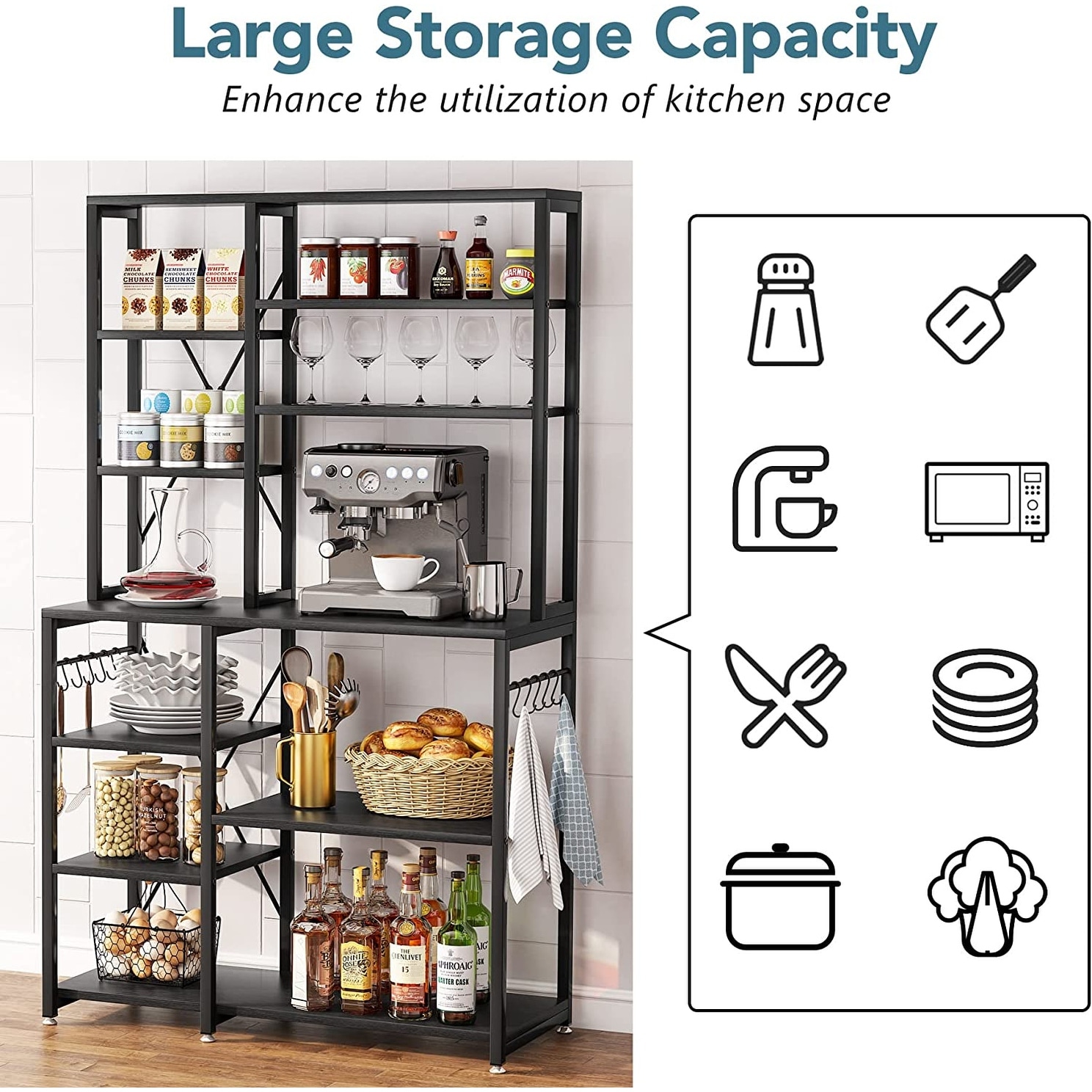 https://ak1.ostkcdn.com/images/products/is/images/direct/d48241372f7a8cb5e77ccb49f47d84a0b458d30a/10-Tiers-Kitchen-Bakers-Rack%2C-Floor-Standing-Kitchen-Utility-Storage-Shelf%2C-Microwave-Oven-Stand-with-10-S-Shaped-Hooks.jpg