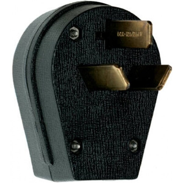 Pass & Seymour Miscellaneous Angled Plug, Black