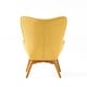 preview thumbnail 37 of 76, Hariata Mid-Century Modern Wingback Fabric Chair/Ottoman Set by Christopher Knight Home