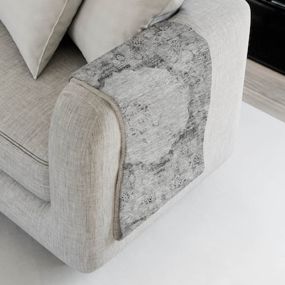 Premium Machine Washable Vintage Medallion Sherpa Throw Blanket
