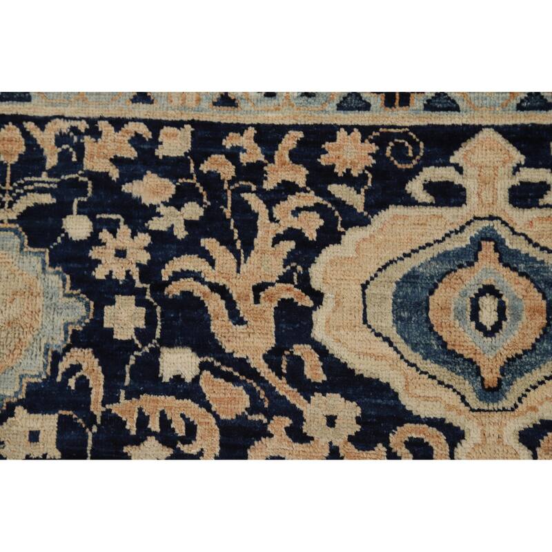 Hand Knotted Oriental 100% Wool Carpet Transitional All-Over Oranges & Rust Oushak Area Rug - 12' 1'' X 9' 1''