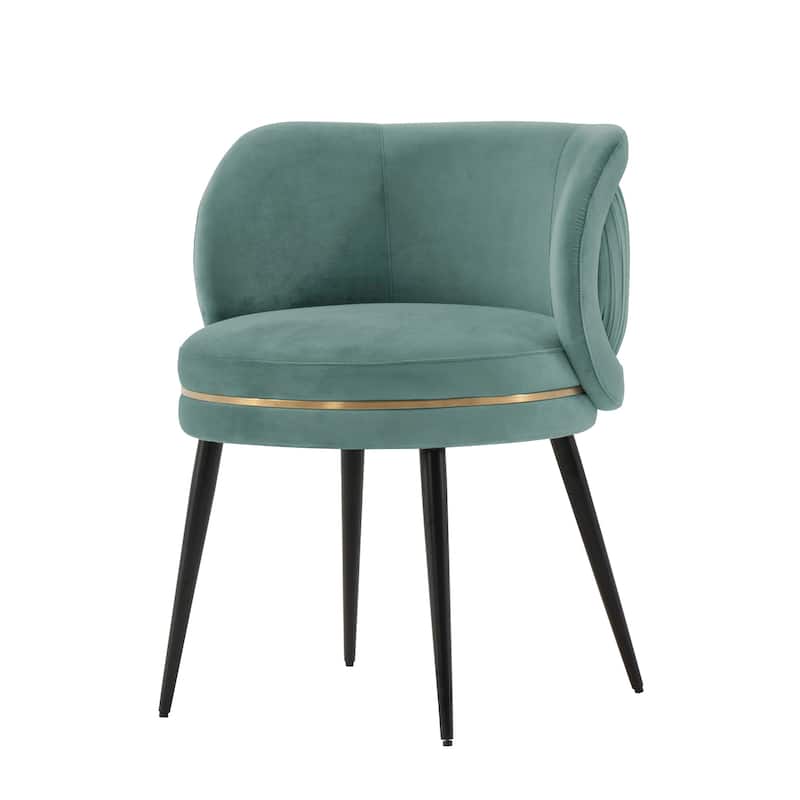 Manhattan Comfort Modern Kaya Pleated Velvet Dining Chair